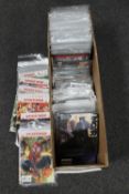 A large box of a large quantity of comics, Marvel and Dark Horse, Spider Man, Trojan War,