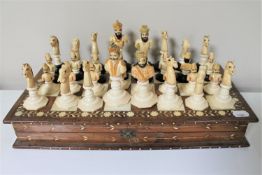 **** LOT WITHDRAWN FROM AUCTION **** An early 20th century Shatranj chess set