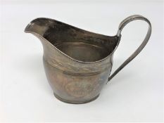 A Georgian Newcastle silver cream jug