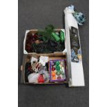 A boxed Cherry Blossom outdoor Christmas tree together with two boxes of decorations,