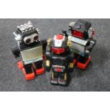 Three 1980's battery operated robots