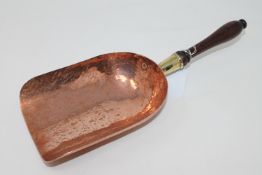 A Victorian copper coal shovel