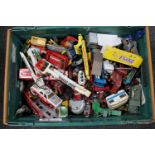 A box of large quantity of mid 20th century and later die vehicles, mainly Corgi, commercial,