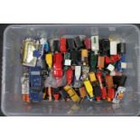 A box of play-worn die cast vehicles including Day's Gone By,