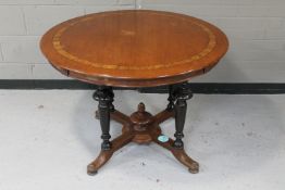 An early 20th century continental mahogany pedestal table