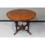 An early 20th century continental mahogany pedestal table