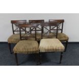 A set of five late Victorian dining chairs