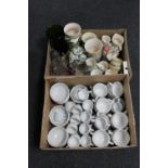 Two boxes of St Anthony's Pottery catering glassware,