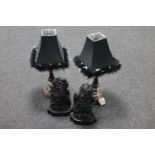 A pair of cast iron door stops - Punch and Judy,