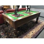 A contemporary Monarch pool/snooker table, in wood veneer finish,