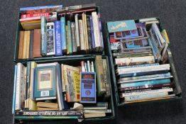 Three crates of books - reference, antique guides,