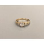 A 9ct gold CZ ring,