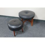 A mid 20th century teak G Plan dressing table stool and one other