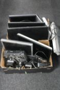 Two boxes of assorted electricals - LCD monitors, laptop, Epson printer,