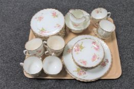 A tray of forty piece Victorian china tea service