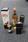 A basket of 70cl bottle of the Famous Grouse Scotch whisky in box,
