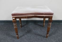 A Victorian mahogany dressing table stool