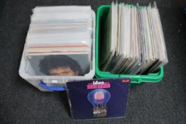 Two crates of vinyl LP records - easy listening, 70's,