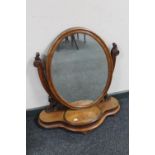 A Victorian mahogany toilet mirror