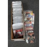 A large box of comics - X-men, Hell Boy, Dan Dare etc.