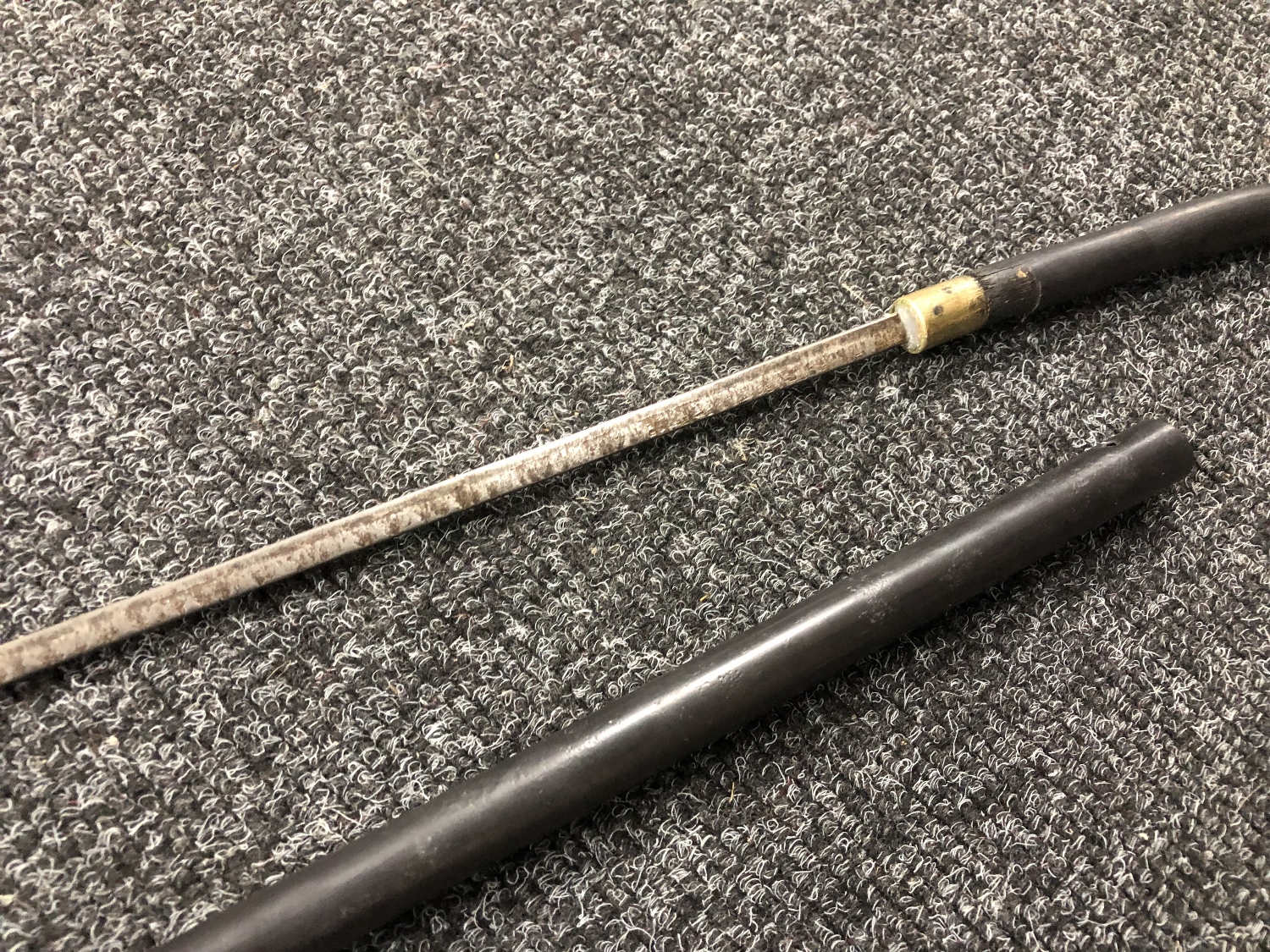 An antique metal cased sword stick CONDITION REPORT: Overall length 81cm. - Image 5 of 6