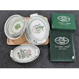 A tray containing ten pieces of Portmeirion china to include oven and flan dishes, serving plate,