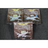 Three boxed Corgi Aviation Archive die cast aircraft models