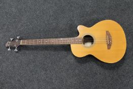 A Star Fire acoustic bass guitar