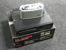 An Nec DX-2000G digital video recorder in original box together with a Roberts radio