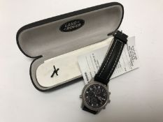 A gent's limited edition titanium Land Rover quartz chronograph wristwatch in box