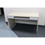 A contemporary Ikea computer desk