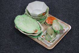 A tray of sixteen pieces of assorted china including Carlton ware and Beswick, fruit bowls,