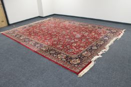 A machine made Persian carpet,