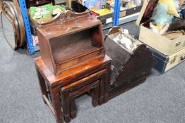 A coal receiver together with an antique writing slope,