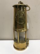 An Eccles type 6 brass miner's lamp
