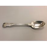 A large Victorian silver basting spoon,