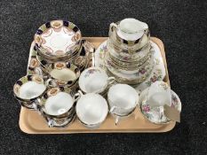 A tray of twenty-one piece Staffordshire New Chelsea tea service together with a further part