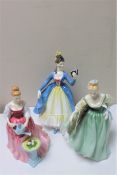 Three Royal Doulton figures; Fair Lady HN 2193,