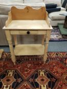 A Victorian pine washstand,