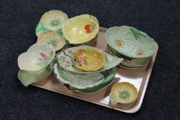 A tray of thirteen assorted Carlton ware dishes