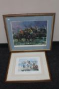 A Martin Cowton signed limited edition print, Desert Orchid, number 15 of 750,