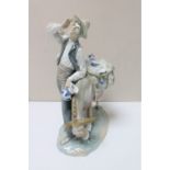 A Lladro figure of a pottery salesman with donkey