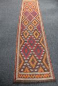 A Suzni kilim runner 320 cm x 67 cm