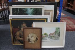 An oak framed WWI Memorial,