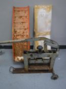 An industrial galvanized splitter and a pair of metal car ramps (3)