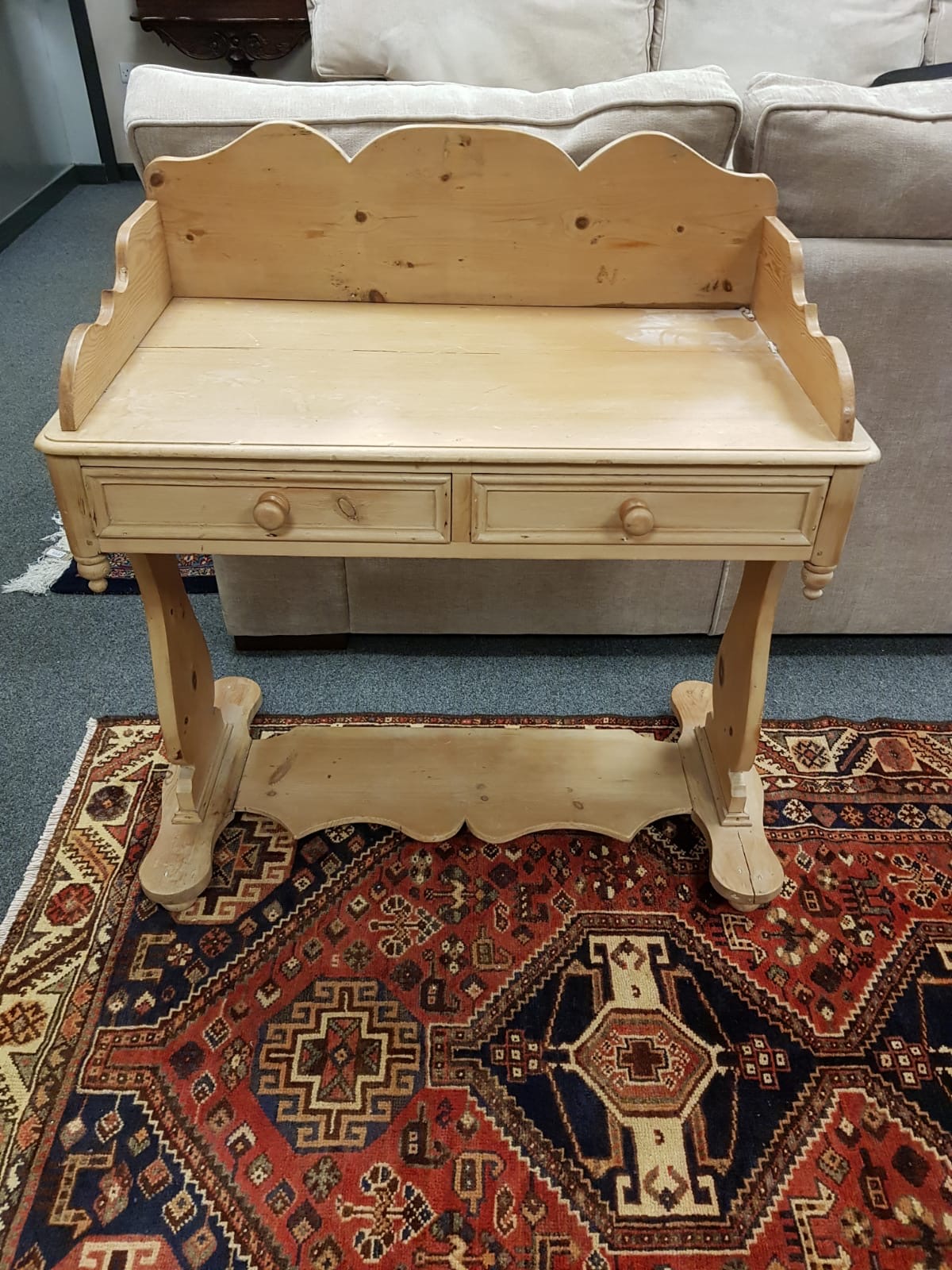 A Victorian pine washstand,