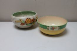 Two Newport pottery Clarice Cliff bowls