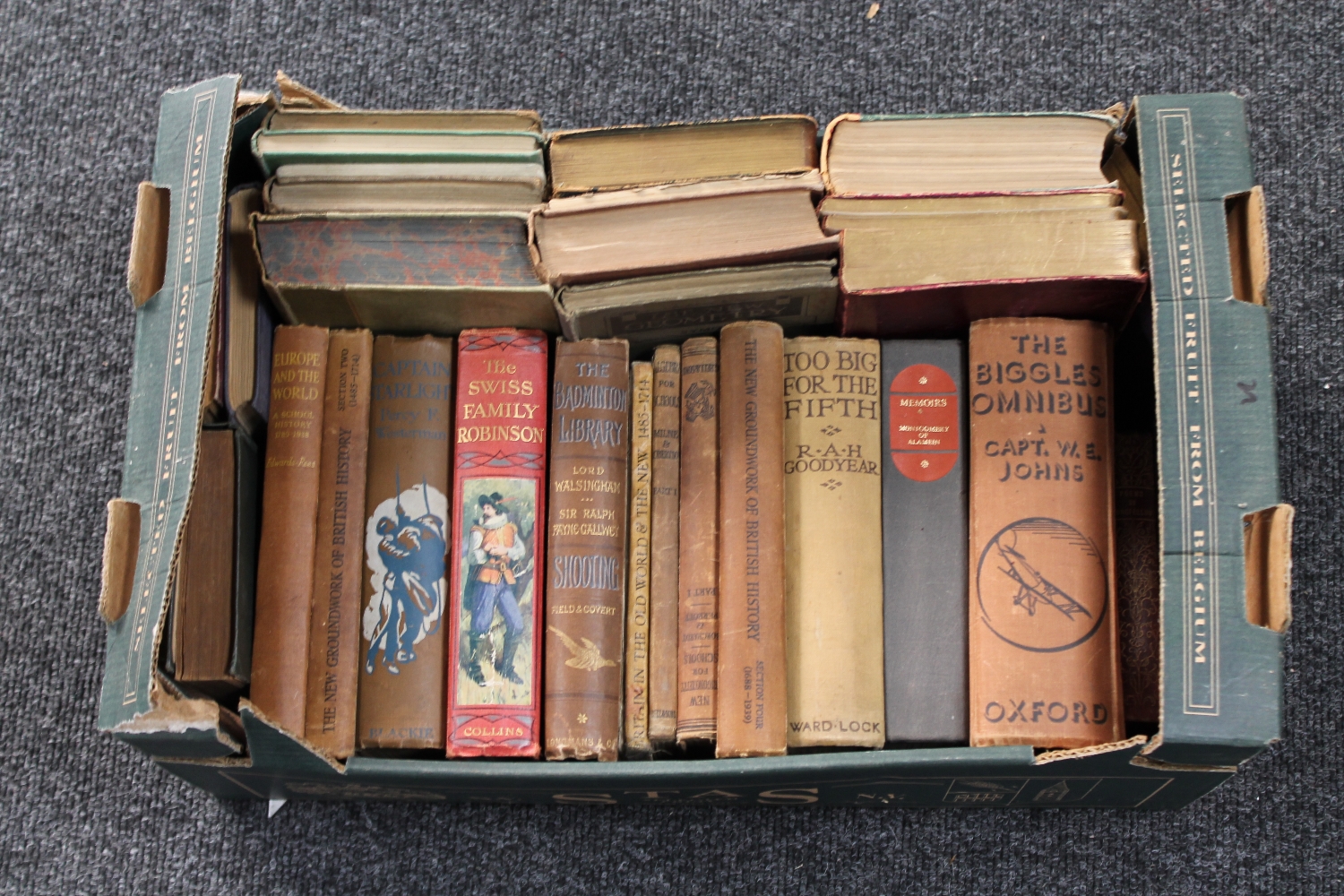 A box of hard back books - novels,