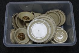 A box of Poole oven proof dinner ware