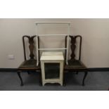 A pair of dining chairs,